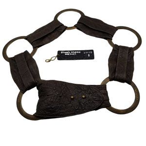 Made and Handcrafted in USA - Women's Italian Leather and Brass Belt